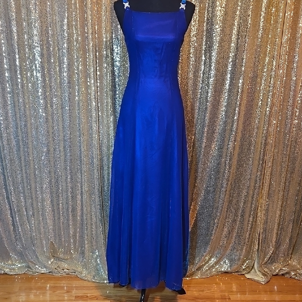 Purple Blue Shimmer Prom Gown Dress